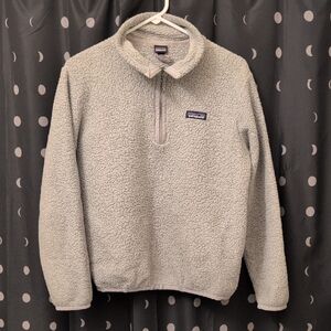 Patagonia Light Gray Sherpa Fleece Jacket
